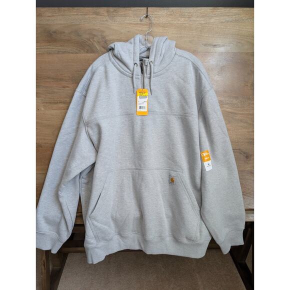Carhartt Sweatshirt Mens 3XL Gray Rain Defender Loose Fit Heavyweight 1/4 Zip - Picture 1 of 5